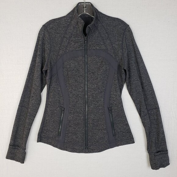 Lululemon Define Jacket Heathered Black Size 8 Luon Full Zip Yoga Gym Running - Picture 2 of 10